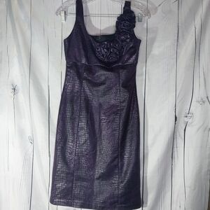 Muse Faux Snakeskin Whimsigoth Gothic Witchy Dress With Rosette Detail